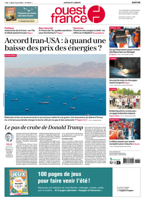 Cover of Ouest France (Sarthe)