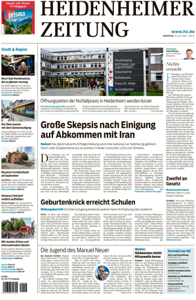 Cover of Heidenheimer Zeitung