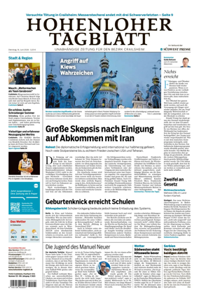 Cover of Hohenloher Tagblatt