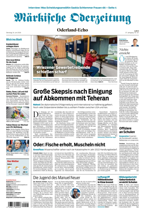 Cover of Markische Oderzeitung Oderland-Echo