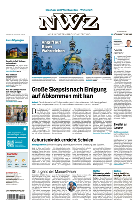 Cover of NWZ – Neue Wurttembergische Zeitung