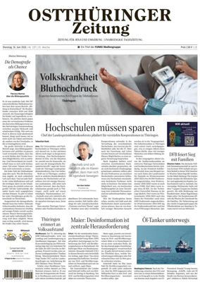 Cover of Ostthuringer Zeitung (Jena)