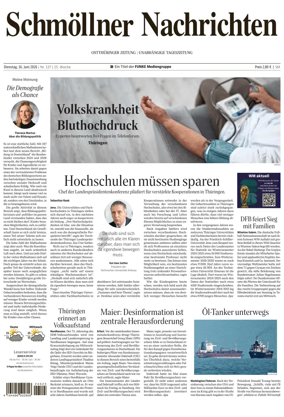 Cover of Ostthuringer Zeitung (Schmolln)