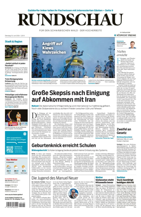 Cover of Rundschau fur den Schwabischen Wald – Der Kocherbote