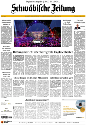 Cover of Schwabische Zeitung (Bad Saulgau)