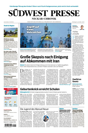Cover of SUDWEST PRESSE - Neckar-Chronik