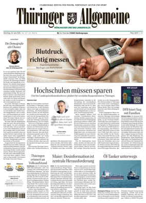 Cover of Thuringer Allgemeine (Muhlhausen und Bad Langensalza)