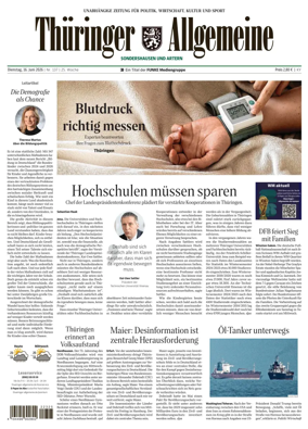 Cover of Thuringer Allgemeine (Sonderhausen und Artern)