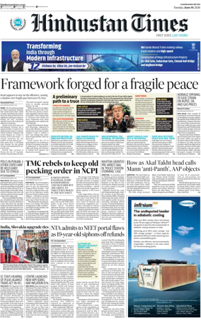 Cover of Hindustan Times (Patiala)