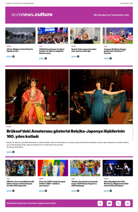 Cover of Euronews Culture and Sport (Turkish) Compiled Edition