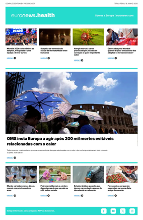 Cover of Euronews Health (Portuguese)
