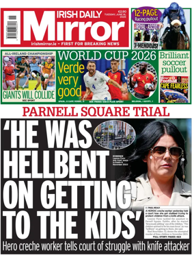 Cover of Irish Daily Mirror