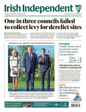 Cover of Irish Independent