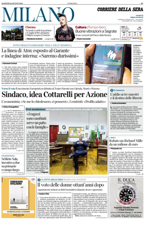 Cover of Corriere della Sera (Milano)