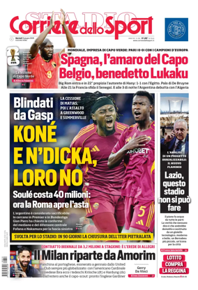 Cover of Corriere dello Sport (Lazio)