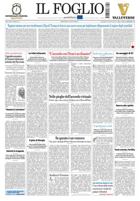 Cover of Il Foglio Quotidiano