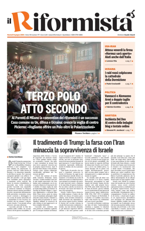 Cover of Il Riformista (Italy)