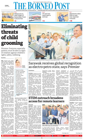 Cover of The Borneo Post (Sarawak)
