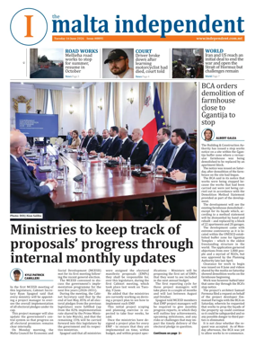 Cover of Malta Independent