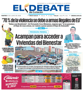 Cover of El Debate de Culiacan