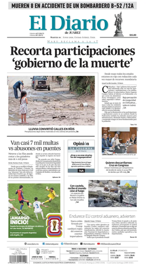 Cover of El Diario de Juarez