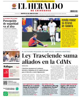Cover of El Heraldo de Chihuahua