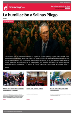 Cover of Sin Embargo Opinion
