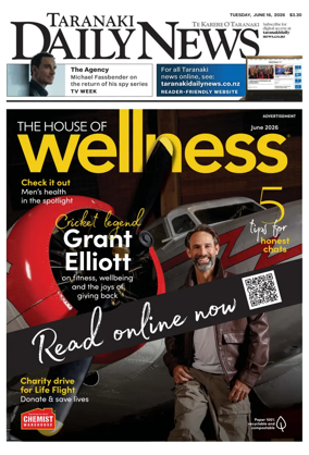 Cover of Taranaki Daily News