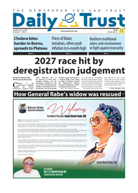 Cover of Daily Trust