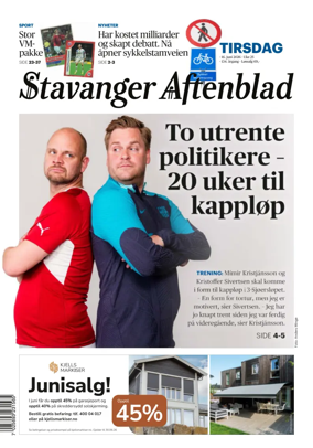 Cover of Stavanger Aftenblad