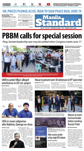 Cover of Manila Standard