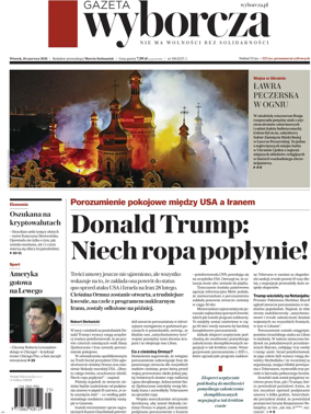 Cover of Gazeta Wyborcza Stoleczna