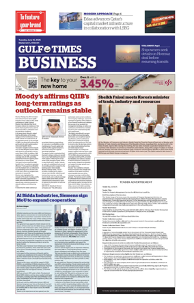 Cover of Gulf Times Business