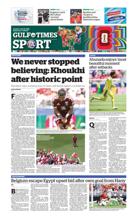 Cover of Gulf Times Sport