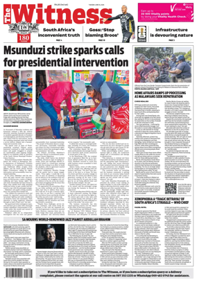 Cover of The Witness (South Africa)