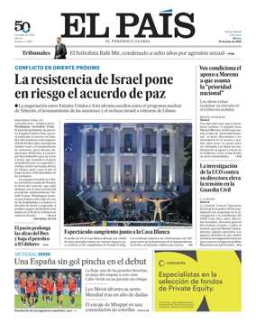 Cover of El Pais Madrid