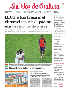 Cover of La Voz de Galicia (A Coruna)