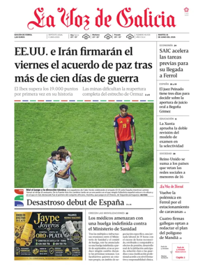 Cover of La Voz de Galicia (Ferrol)