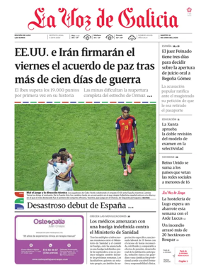Cover of La Voz de Galicia (Lugo)