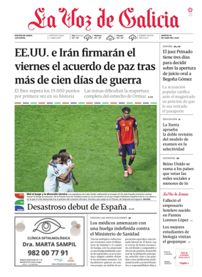 Cover of La Voz de Galicia (Monforte)