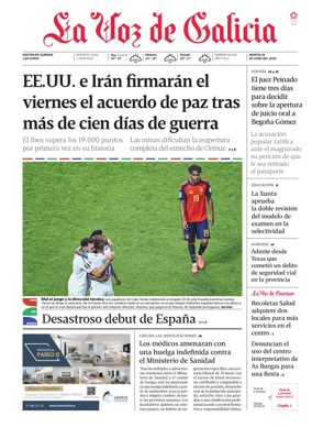 Cover of La Voz de Galicia (Ourense)