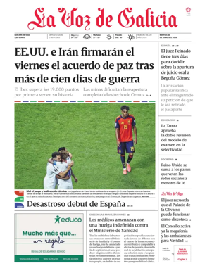 Cover of La Voz de Galicia (Vigo)