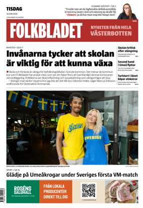 Cover of Folkbladet Vasterbotten