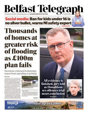 Cover of Belfast Telegraph