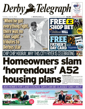 Cover of Derby Telegraph