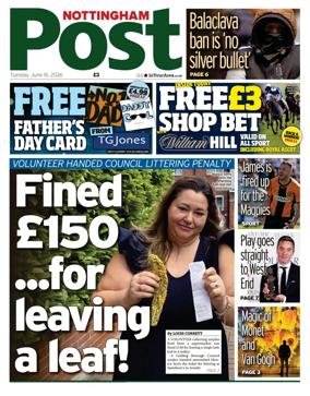 Cover of Nottingham Post