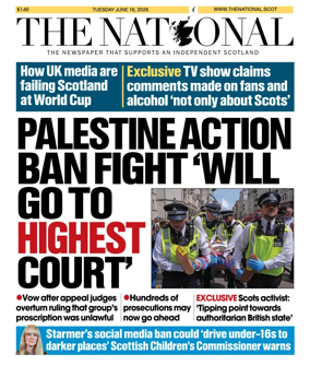 Cover of The National (Scotland)