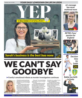 Cover of Yorkshire Evening Post