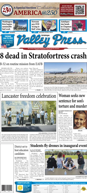 Cover of Antelope Valley Press