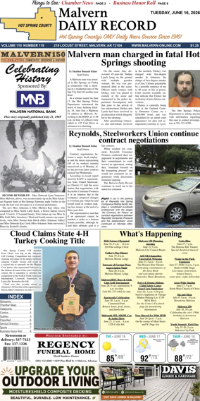 Cover of Malvern Daily Record